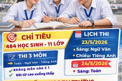 Trường THPT Vũ Duy Thanh công bố kế hoạch tuyển sinh lớp 10 năm học 2026 – 2027