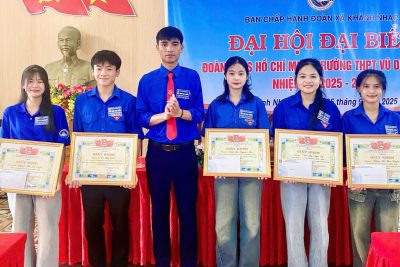 ĐẠI HỘI ĐẠI BIỂU ĐOÀN TNCS HỒ CHÍ MINH TRƯỜNG THPT VŨ DUY THANH NHIỆM KỲ 2025 – 2026 THÀNH CÔNG TỐT ĐẸP